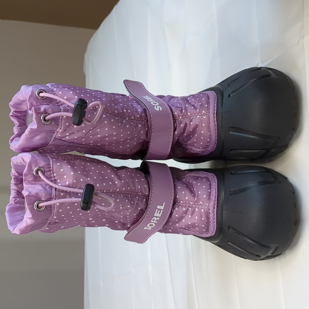 Sorel Kids Purple Polka Dot Rain & Snow Boots